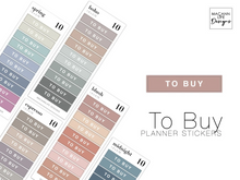 Load image into Gallery viewer, To Buy Planner Stickers • Minimalist Planning • Organizer • Transparent Planner Stickers • Schedule • Payment Daily Weekly Monthly