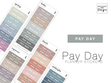Load image into Gallery viewer, Pay Day Planner Stickers • Minimalist Planning • Organizer • Transparent Planner Stickers • Schedule • Personalized Daily Weekly Monthly