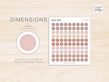 Load image into Gallery viewer, Mini Dot Planner Stickers • Minimalist Planning • Organizer • Transparent Planner Stickers • Schedule • Personalized Daily Weekly Monthly