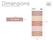 Load image into Gallery viewer, To Buy Planner Stickers • Minimalist Planning • Organizer • Transparent Planner Stickers • Schedule • Payment Daily Weekly Monthly