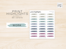 Load image into Gallery viewer, Work Planner Stickers • Minimalist Planning • Organizer • Transparent Highlights • Schedule • Personalized Daily Weekly Monthly