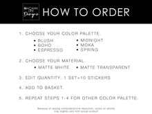 Load image into Gallery viewer, Office Planner Stickers • Minimalist Planning • Organizer • Transparent Planner Stickers • Schedule • Personalized Daily Weekly Monthly