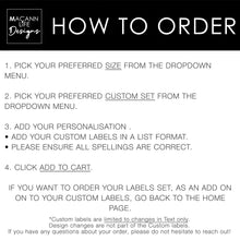 Load image into Gallery viewer, Custom Labels - 2.2"x2.83", 2.5" Square and 2.83"x2.75"