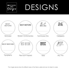 Load image into Gallery viewer, Minimalist labels with Best Before sticker for your cookie jars - different designs available for your pantry