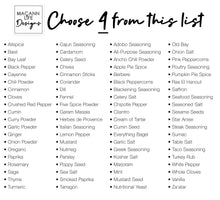 Load image into Gallery viewer, Engraved Spice Glass Jars with Bamboo Lid 7oz Set of 4