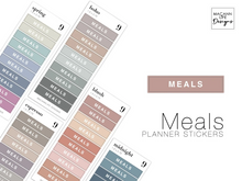 Load image into Gallery viewer, Meals Planner Stickers • Minimalist Planning • Organizer • Transparent Planner Stickers • Schedule • Payment Daily Weekly Monthly
