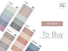 Load image into Gallery viewer, To Buy Planner Stickers • Minimalist Planning • Organizer • Transparent Planner Stickers • Schedule • Payment Daily Weekly Monthly
