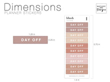 Load image into Gallery viewer, Day Off Planner Stickers • Minimalist Planning • Organizer • Transparent Planner Stickers • Schedule • Personalized Daily Weekly Monthly
