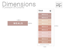 Load image into Gallery viewer, Meals Planner Stickers • Minimalist Planning • Organizer • Transparent Planner Stickers • Schedule • Payment Daily Weekly Monthly
