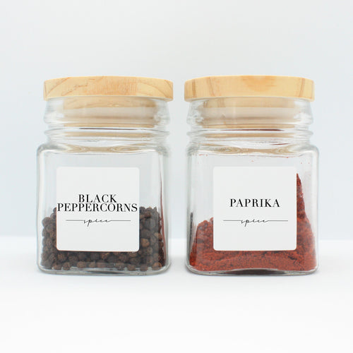 Farmhouse Typography Spice Labels